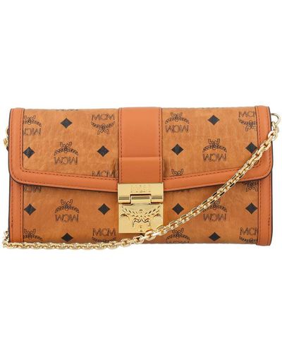 MCM Tracy Chain Wallet - Brown