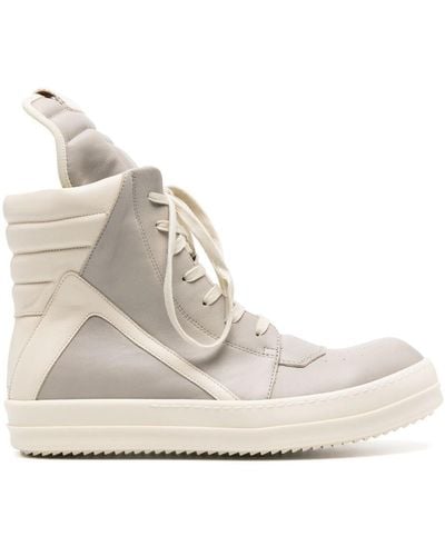 Rick Owens Geobasket High-top Leather Trainers - Natural