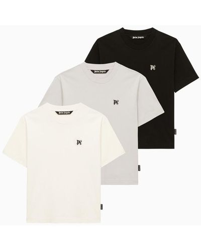 Palm Angels Pack Of 3 Monogram T Shirts - Multicolor