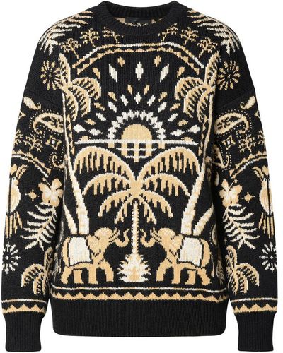 Alanui Black Wool Blend Sweater