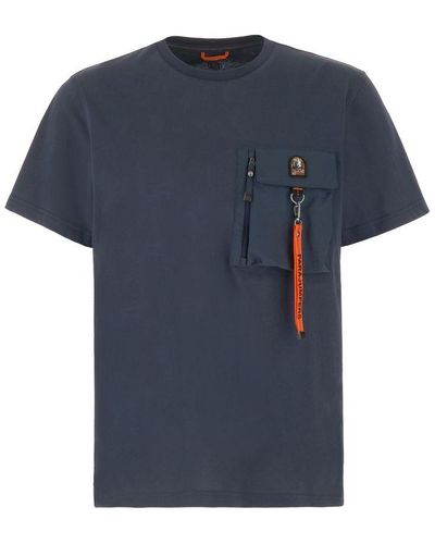 Parajumpers Pocket Detail Cotton T-shirt - Blue