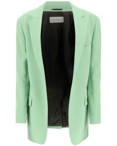 Dries Van Noten Oversized Buttonless Jacket - Green