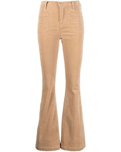 FRAME Flared-leg Corduroy Trousers - Natural
