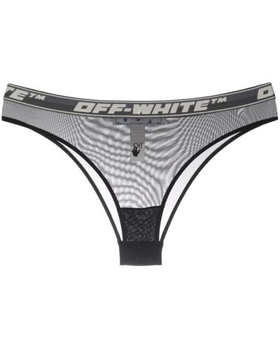 Off-White c/o Virgil Abloh Logo-waistband Sheer Briefs - Black