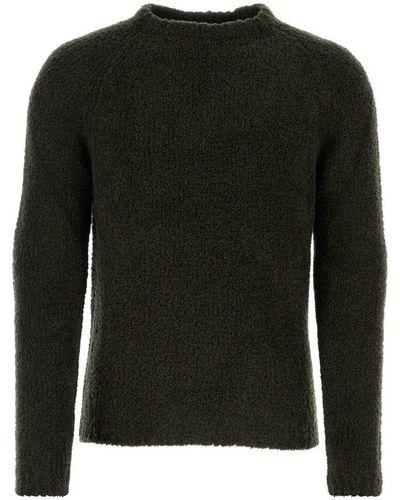 C.P. Company Dark Wool Blend Sweater - Black