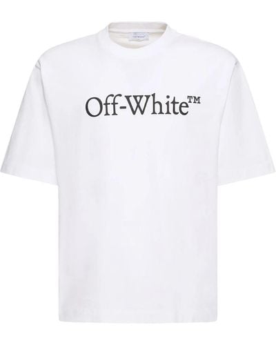 Off-White c/o Virgil Abloh Off- Big Bookish Skate Cotton T-Shirt - White
