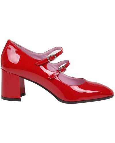 CAREL PARIS Mary Jane Shoe In Calfskin - Red