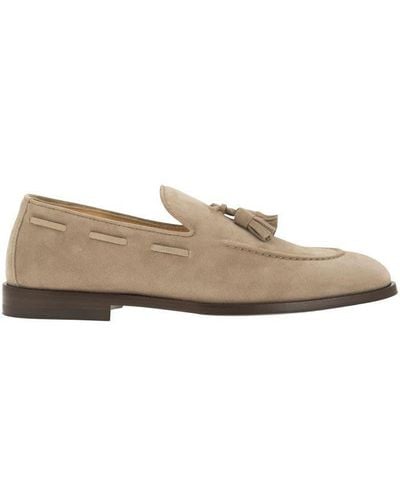 Brunello Cucinelli Suede Moccasins With Tassels - Multicolor