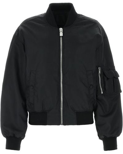Givenchy Black Nylon Padded Bomber Jacket