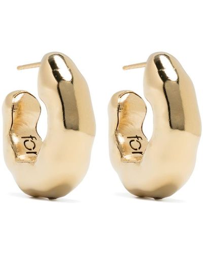 Forte Forte Hoop Sculpture Earrings 18K Plated Accessories - Natural