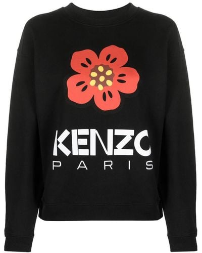 KENZO Boke Flower Cotton Sweatshirt - Black