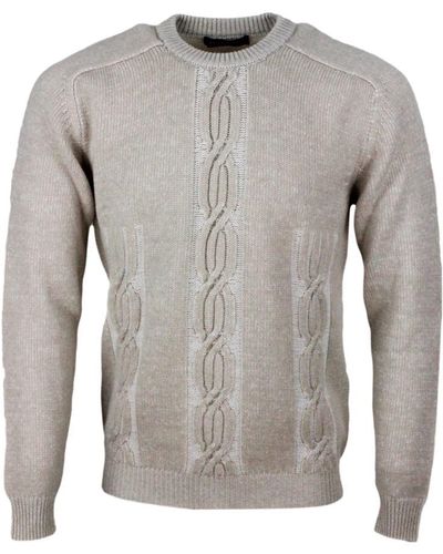 Kiton Long-Sleeved Crew-Neck Sweater - Grey