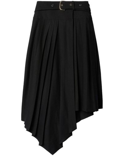 Off-White c/o Virgil Abloh Tech Drill Pleated Asymmetric Skirt - Black