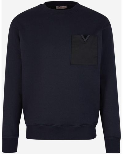 Valentino Pocket Crewneck Sweatshirt - Blue