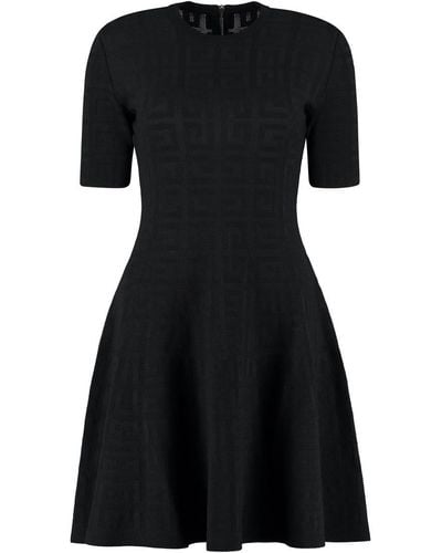 Givenchy Jacquard Knit Mini-Dress - Black