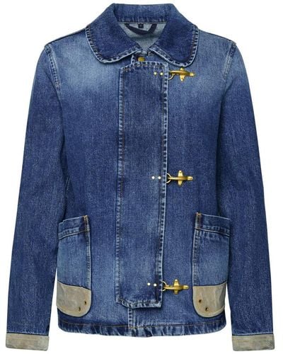 Fay '3 Ganci' Cotton Jacket - Blue