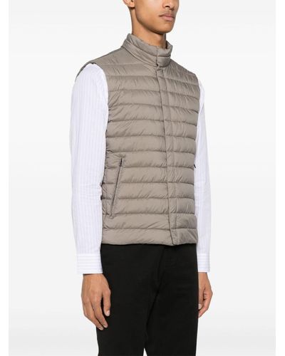 Herno Mock-neck Quilted Gilet - Gray