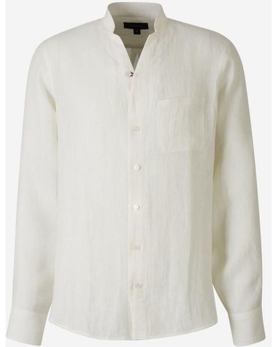 Sease Fish Tail Linen Shirt - White
