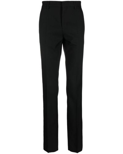 Versace Slim-cut Wool Pants - Black
