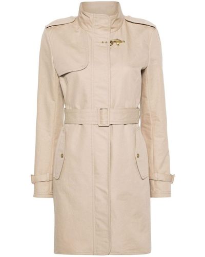 Fay Virginia Cotton Twill Trench Coat - Natural