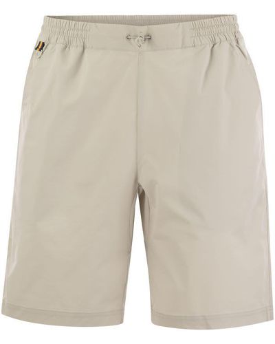 K-Way Remisen - Shorts In Technical Fabric - Natural