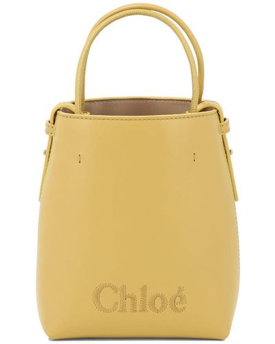 Chloé " Sense Micro" Bucket Bag - Yellow