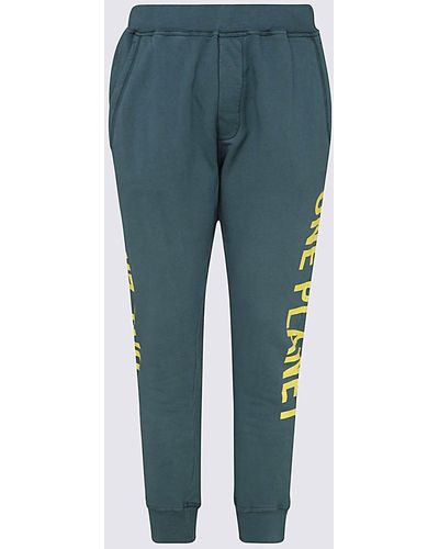 DSquared² Green Cotton Track Trousers - Blue