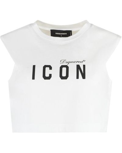 DSquared² Crop-top With Logo - White