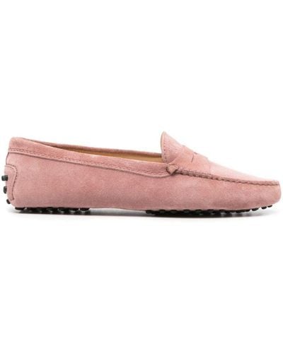 Tod's Rubberized Moccasins Shoes - Pink