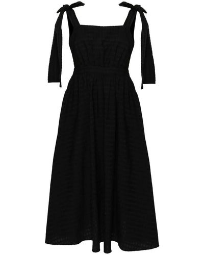 MSGM Midi Dress Bows Clothing - Black