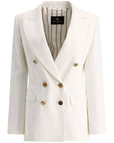 Etro Double-Breasted Blazer - Natural