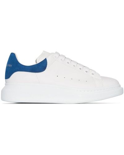 Alexander McQueen Oversize Trainers With Avio Blue Suede Spoiler