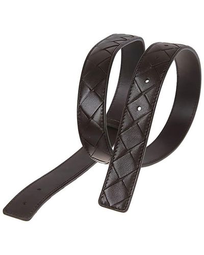 Bottega Veneta Leather Belt - Black