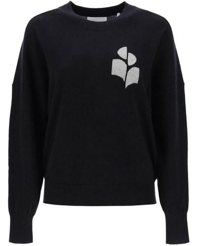 Isabel Marant Isabel Marant Etoile Marisans Sweater With Lurex Logo Intarsia - Black
