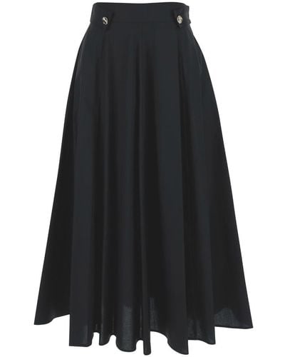 Liu Jo Long Pleated Skirt - Black