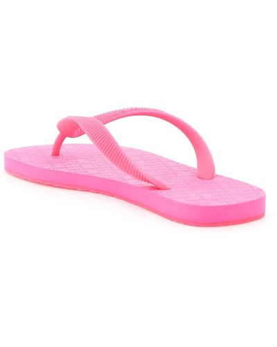 Vetements Rubber Flip Flops Logo - Pink