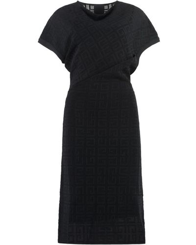 Givenchy Jacquard Knit Dress - Black
