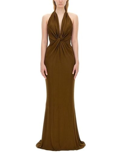 Tom Ford Knitted Evening Dress - Brown