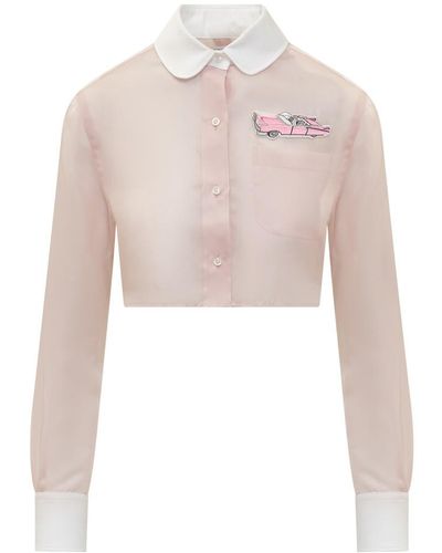 Thom Browne Shirt With Patch - White