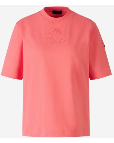 Moncler Monogram Cotton T-Shirt - Pink