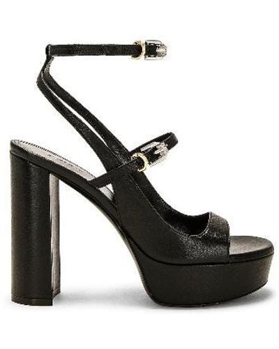 Givenchy "voyou" Leather Sandals With Platform - Black
