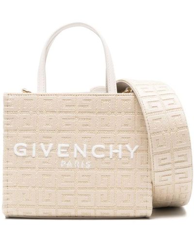 Givenchy G-Tote Mini Juta Shopping Bag - Natural