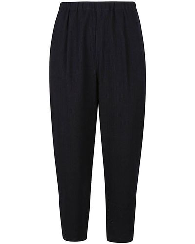 Apuntob Cotton And Wool Blend Trousers - Blue