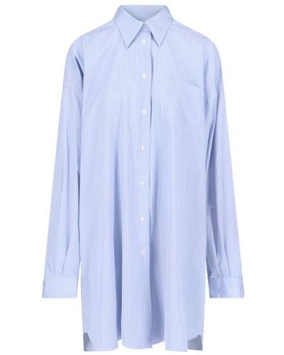 Maison Margiela Midi Shirt Dress - Blue