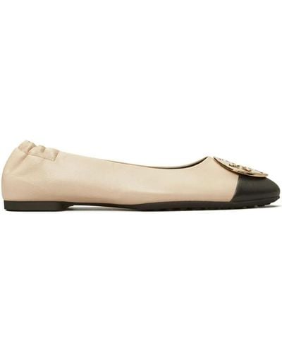 Tory Burch Claire Cap-toe Ballerina Shoes - Natural