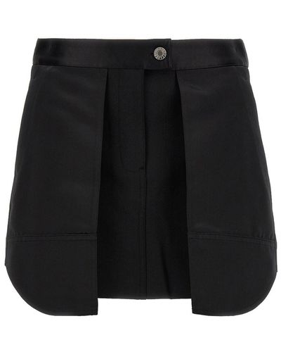 Helmut Lang Satin Panel Skirt Skirts - Black