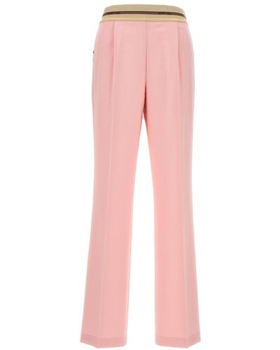 Helmut Lang Logo Elastic Trousers - Pink