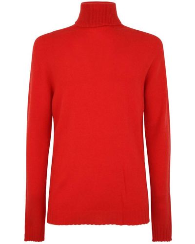 MD75 Cashmere Turtle Neck Jumper Clothing - Red