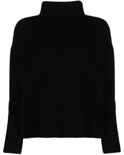 Max Mara Wool Turtle-neck Sweater - Black