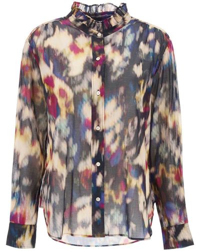 Isabel Marant Isabel Marant Etoile Gamble Shirt With Shaded Motif - Multicolour